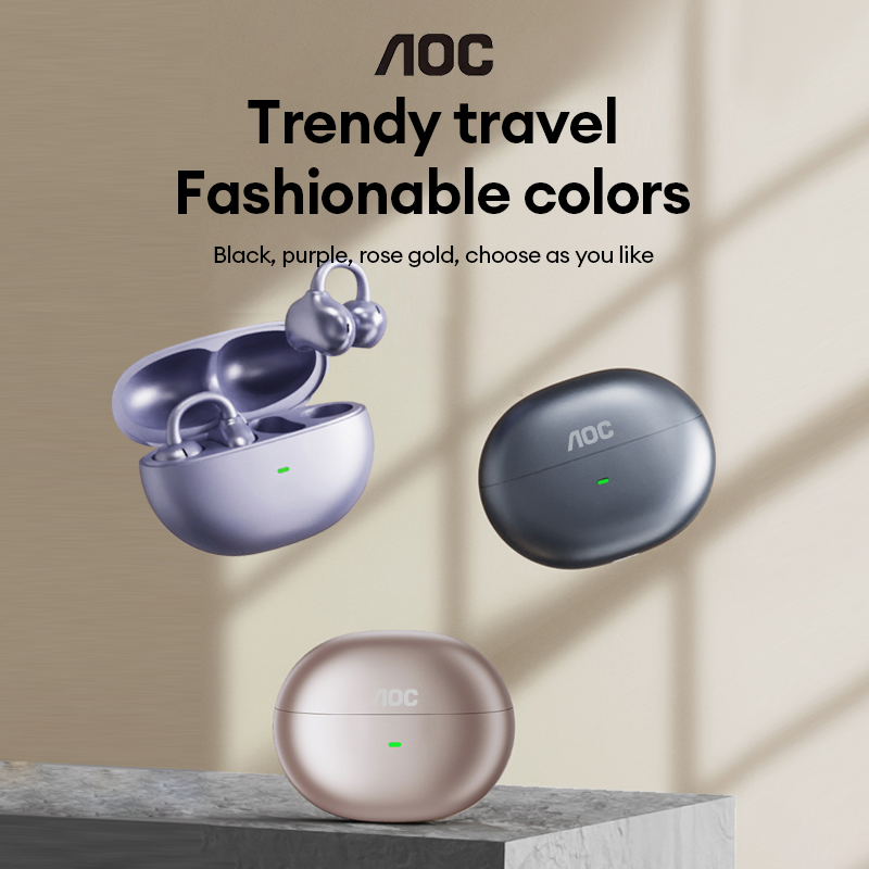 Wired Earphone Mic - AOC ACD2544 Kabellose Bluetooth-Ohrbügel-Kopfhörer Open-Ear-Kopfhörer Surround-Stereo-Sound