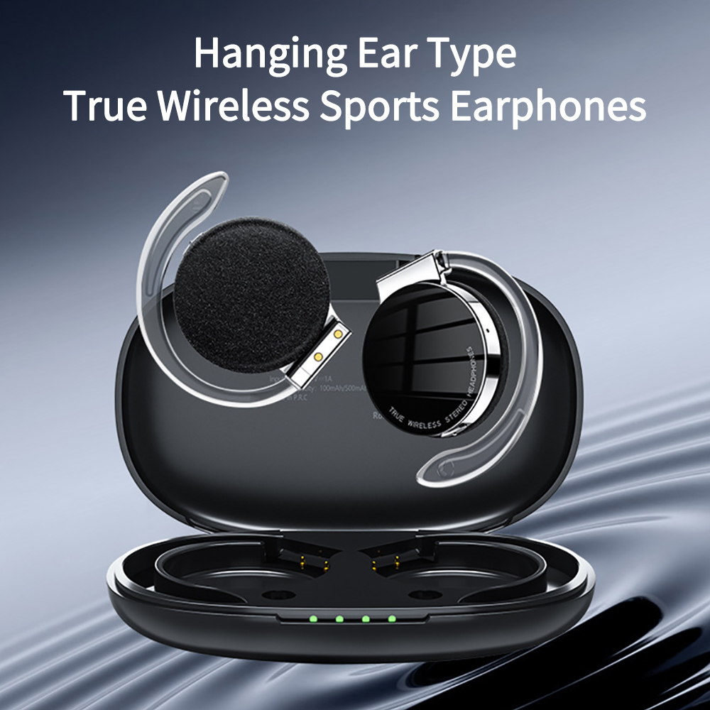 Sports Earphone Hook - F2 TWS Kopfhörer mit Mikrofonen, Sport-Ohrbügel,