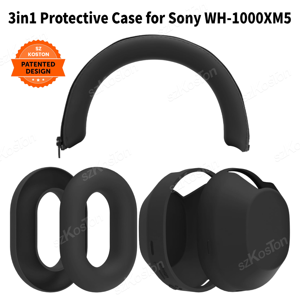Sony Headphone Wh-1000Xm5 - 3-in-1 Silikon Schutzhülle für Sony WH-1000XM5