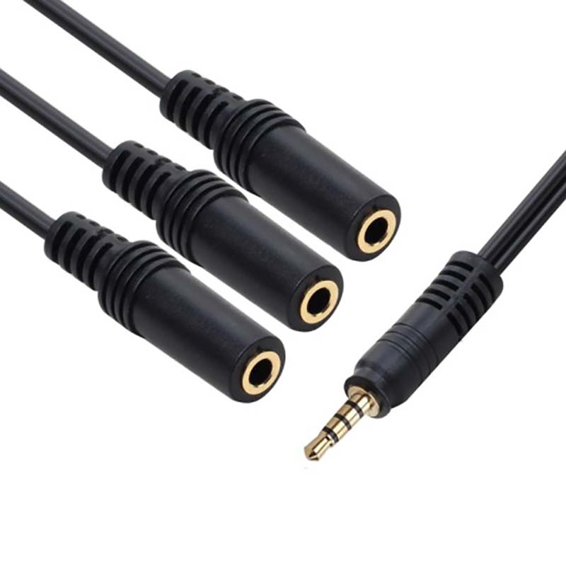 Earphone Splitter Jack - 1 Stück 3,5mm 3-Wege-Aux-Multi-Kopfhörer-Audio-Splitter-Adapter 3,5mm Klinkenstecker