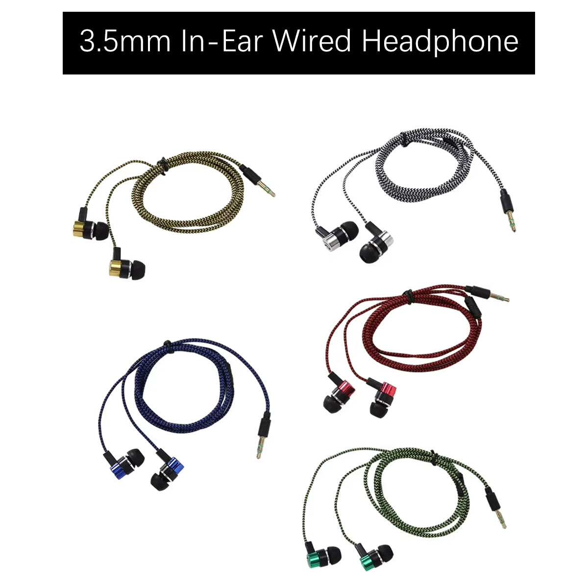 Audiophile Headphone Wired - Miwayer 3,5-mm-Kabelgebundene In-Ear-Ohrhörer - Hervorragende Bass-Stereo-Kopfhörer