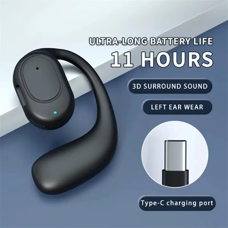 Bluetooth Headset On Ear - Kabellose Kopfhörer Bluetooth-Headset mit Mikrofon Knochenleitungs-Freisprecheinrichtung