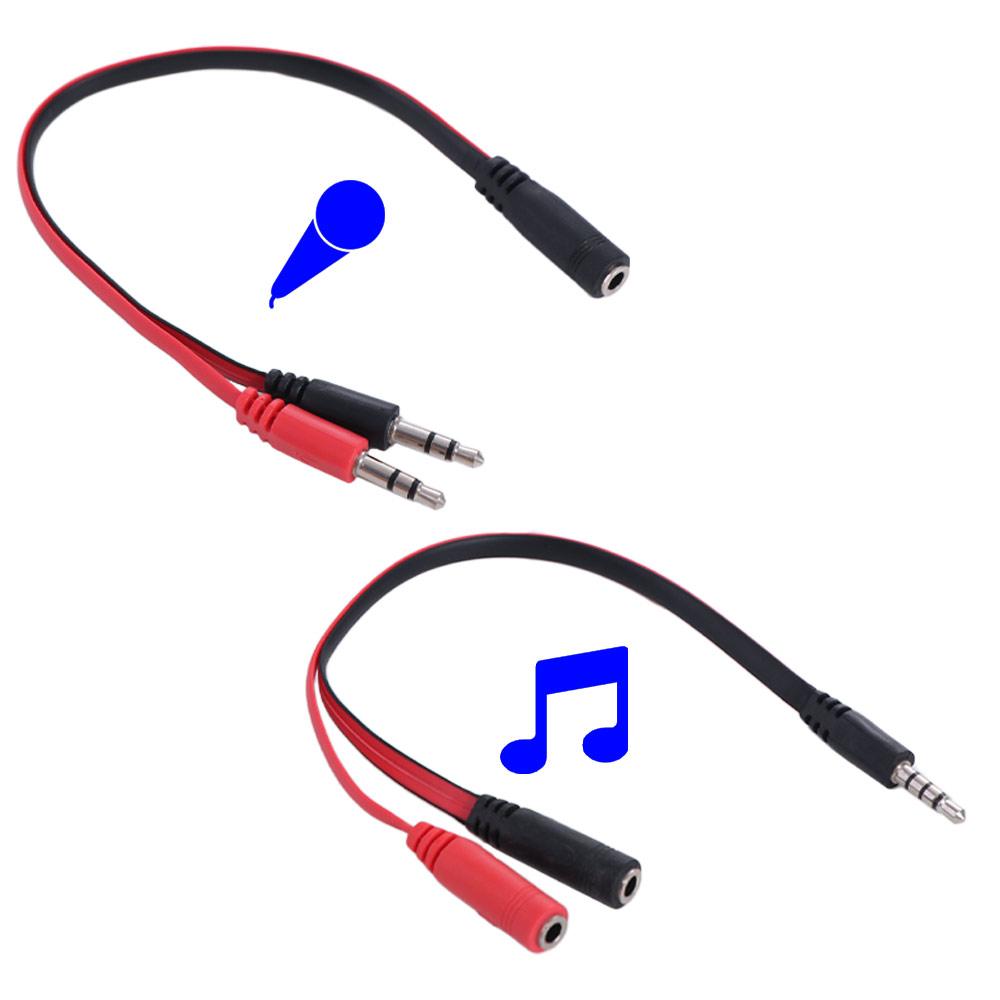 Earphone Splitter Jack - 1 Stecker auf 2 Buchsen 3,5
