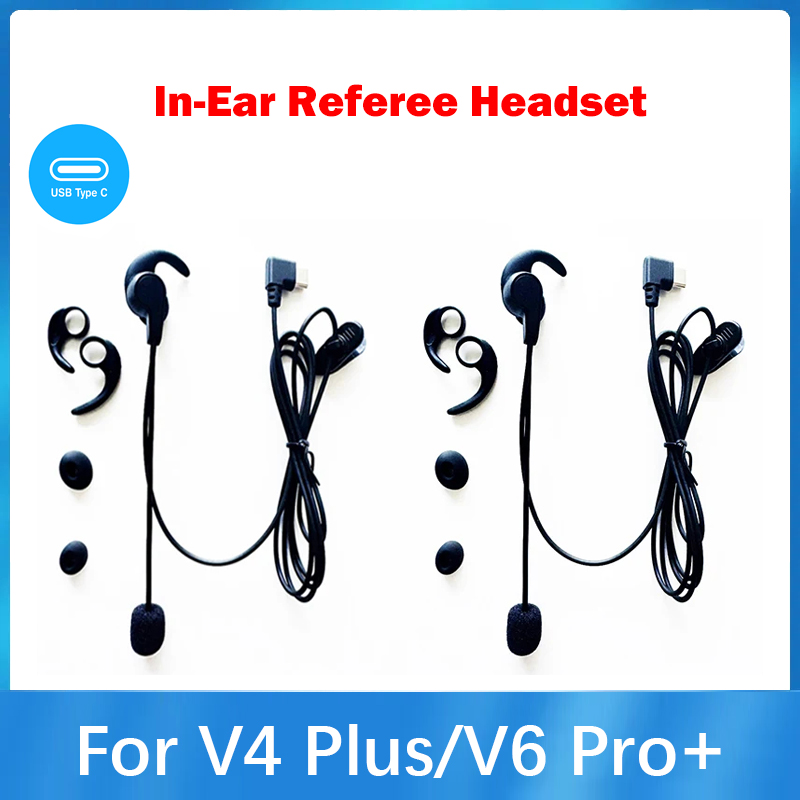Bluetooth Headset On Ear - Typ-C HIFI Fußball In-Ear Schiedsrichter-Kopfhörer für