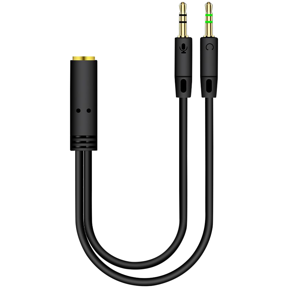 Audio Splitter Y - 3,5 mm Klinke 2 Stecker auf