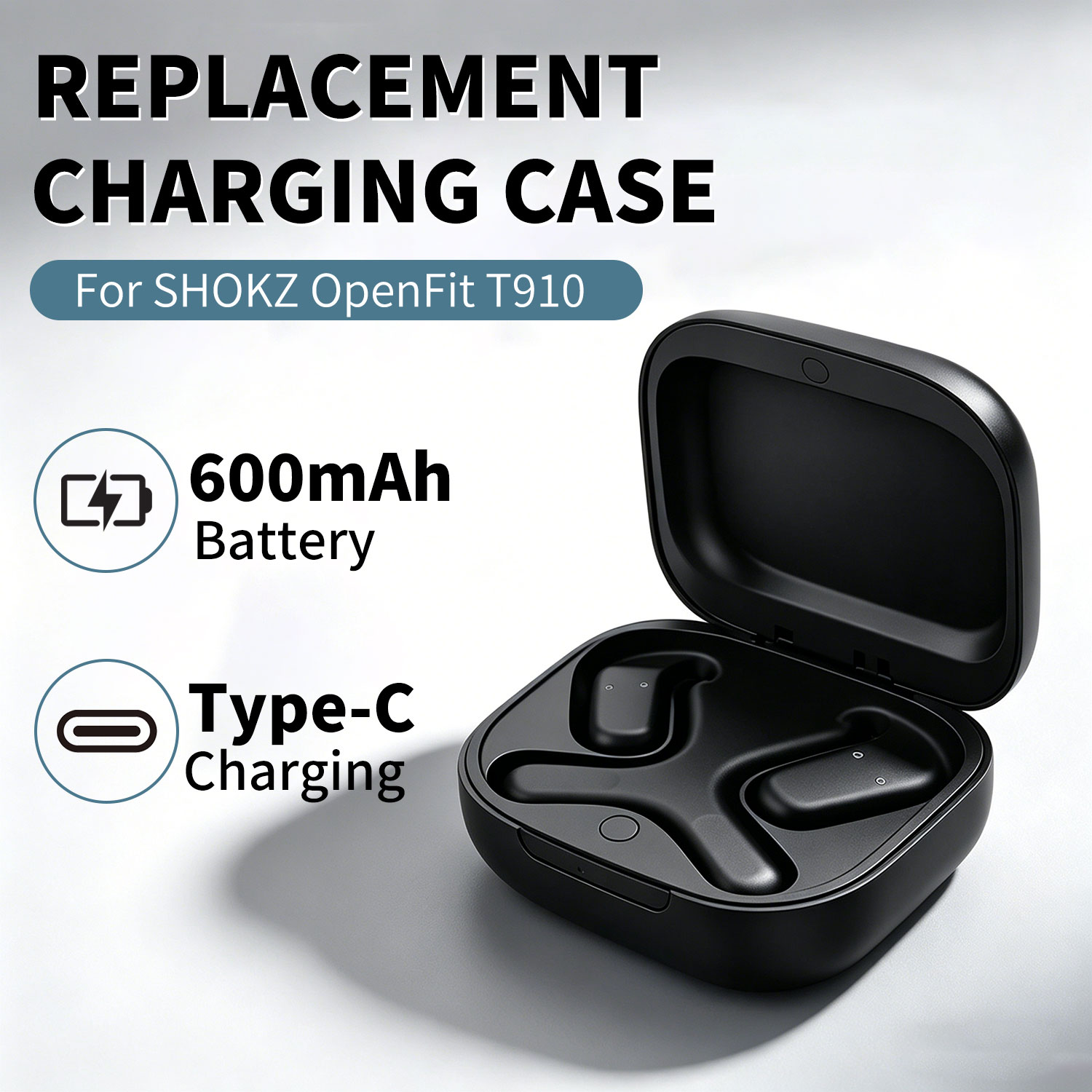Earbuds Charging Case - Ersatz-Ladehülle für SHOKZ OpenFit T910 kabellose
