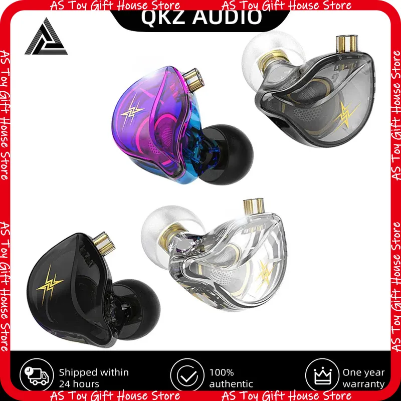 Wired Earphone Mic - QKZ ZXT In-Ear-Kopfhörer mit Kabel, Hi-Res-Dynamic-Monitor