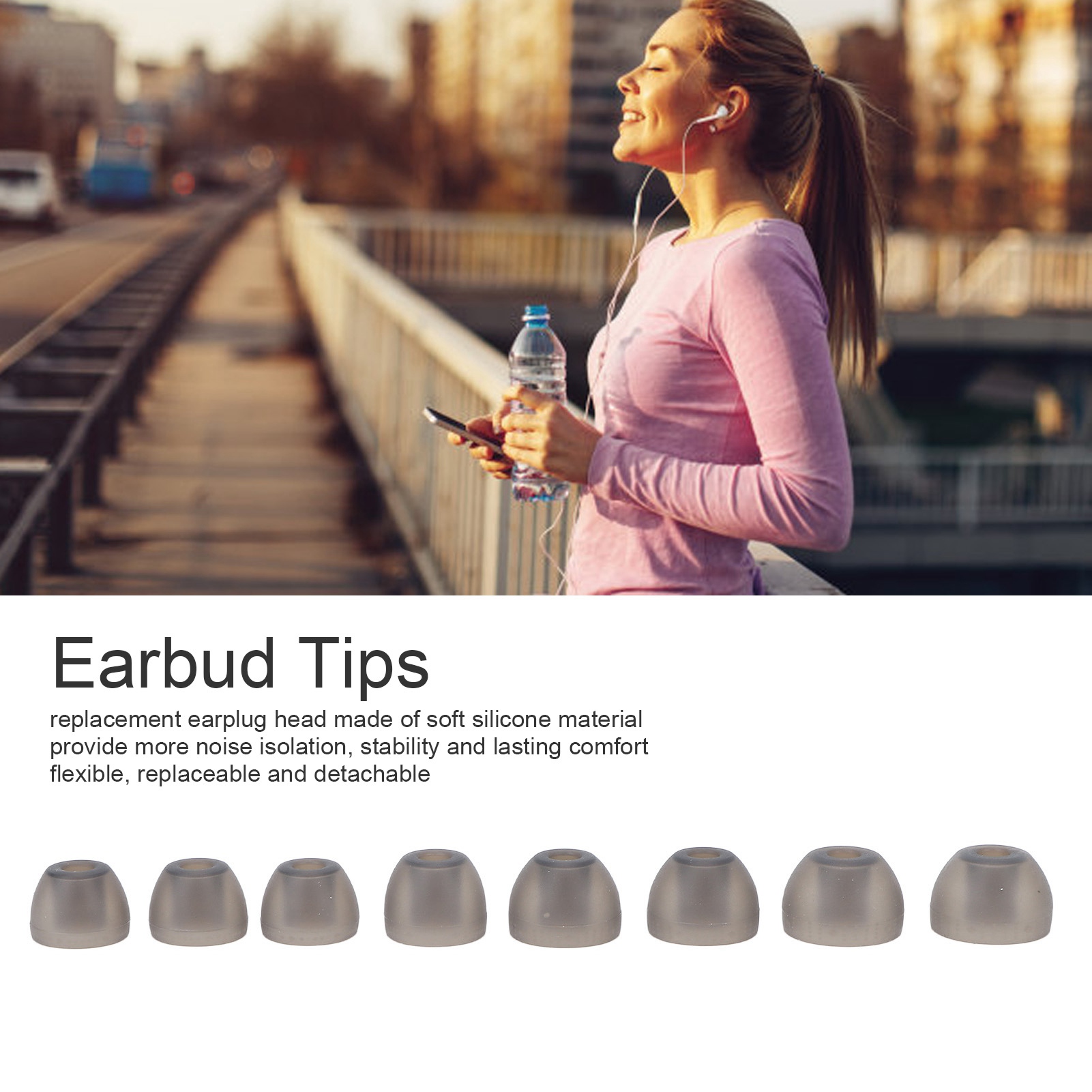 Silicone Ear Tip Replacement - Silikon-Ohrstöpsel, Ersatz-Ohrstöpsel mit Geräuschunterdrückung, bequeme Ohrstöpsel