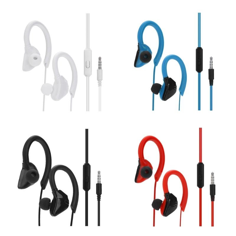 Sports Earphone Hook - Sportverdrahtung Ohrhörer In-Ear-Ohrhörer mit Lautstärkesteuerungsbass und