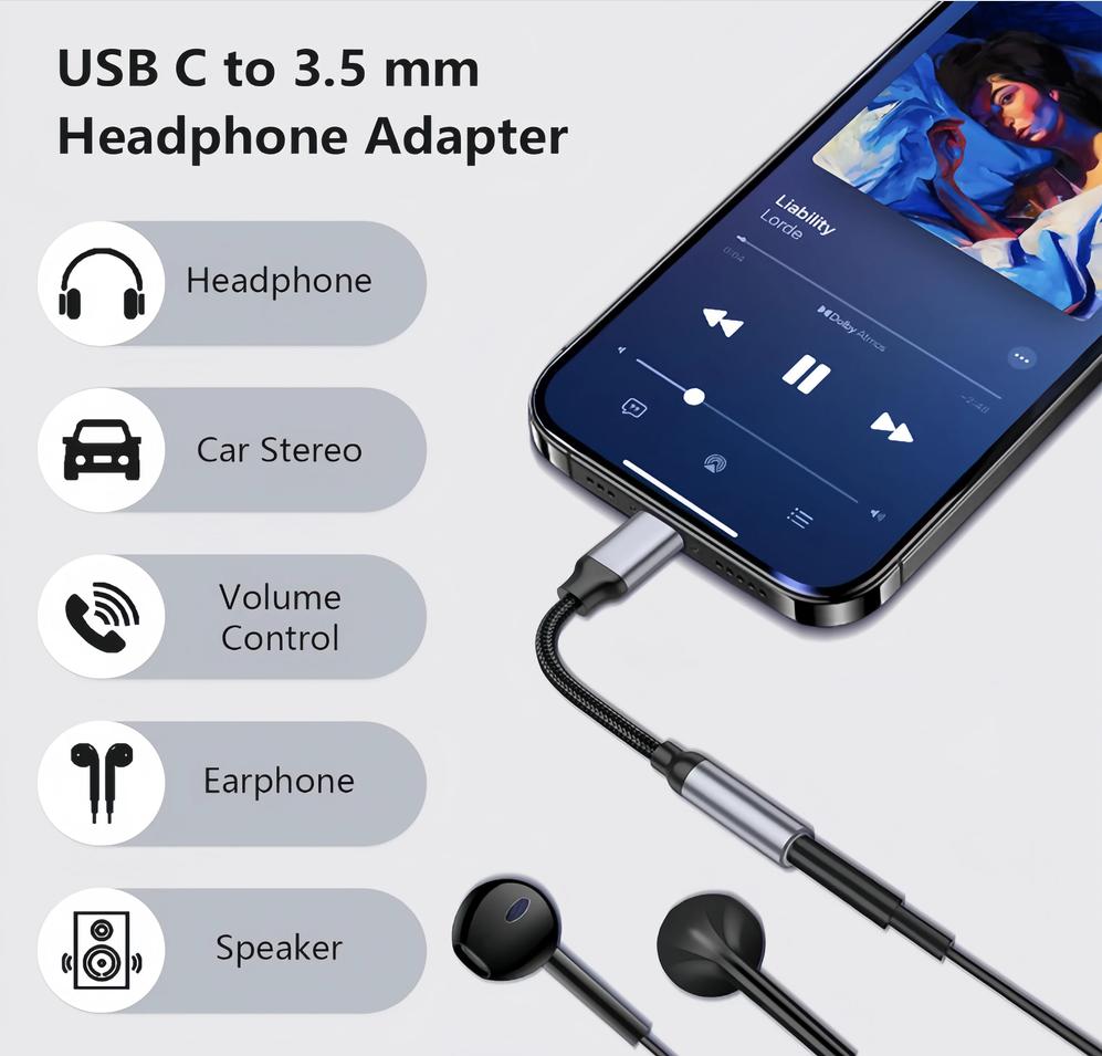 KEBIDU Typ C auf 3,5mm Audio-A – Audiophile Headphone Wired Bewertung und Preis