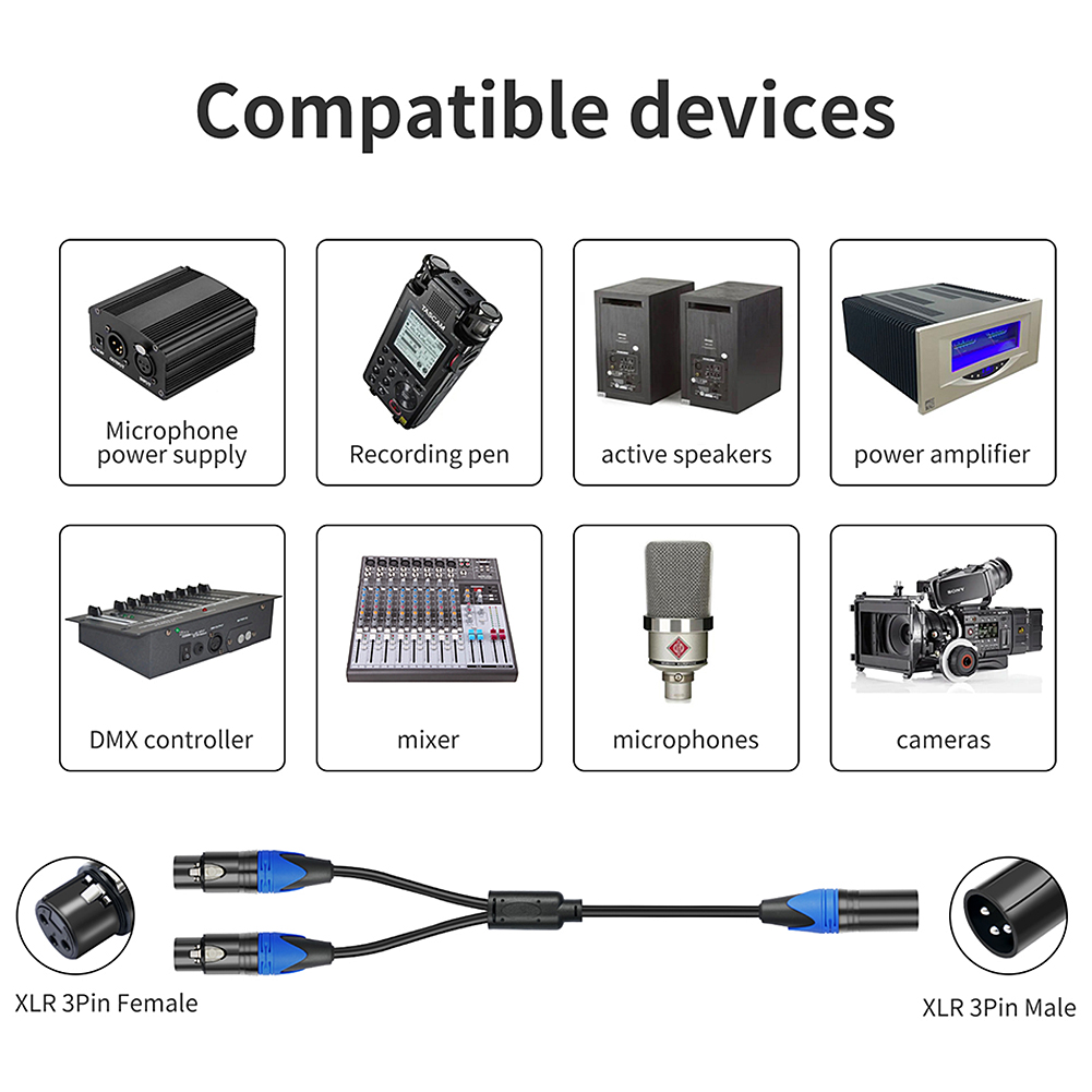 50cm 1 XLR-Buchse auf 2 XLR-St – Audio Splitter Y Bewertung und Preis