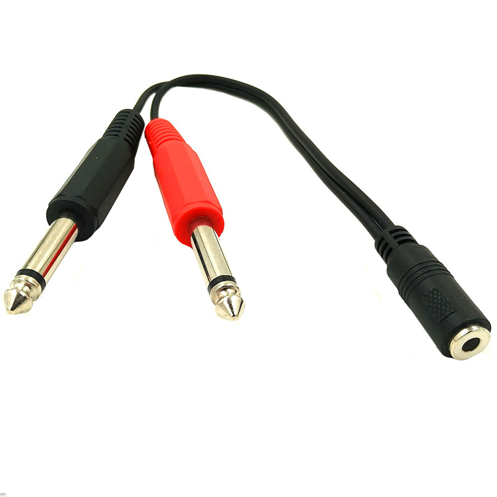 6,35 mm Stecker auf 2 6,35 mm  – Audio Splitter Y Bewertung und Preis