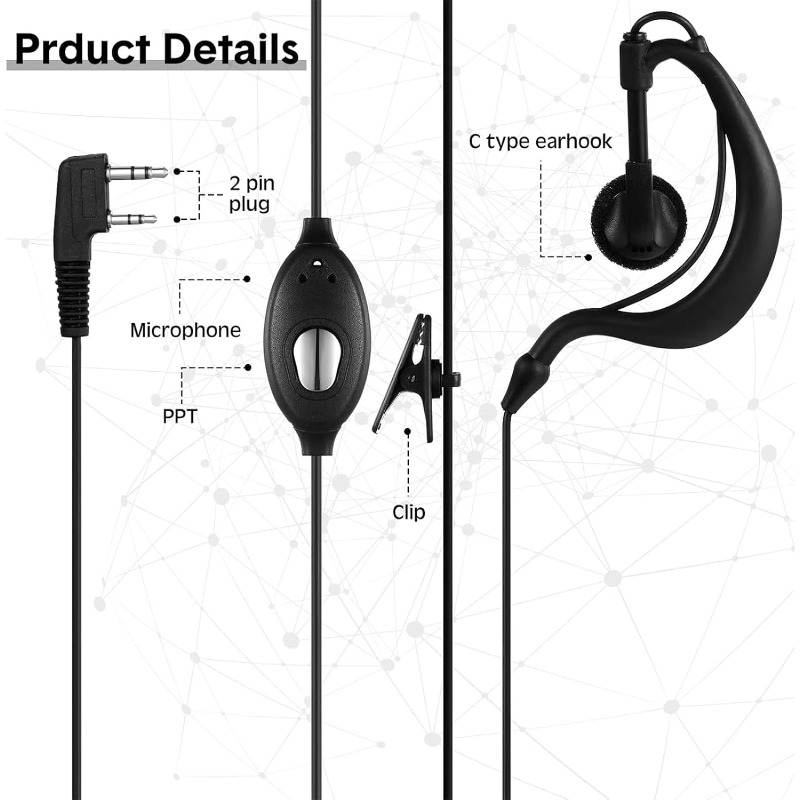 10 Stück Walkie-Talkie-Ohrhöre – Wired Earphone Mic Bewertung und Preis