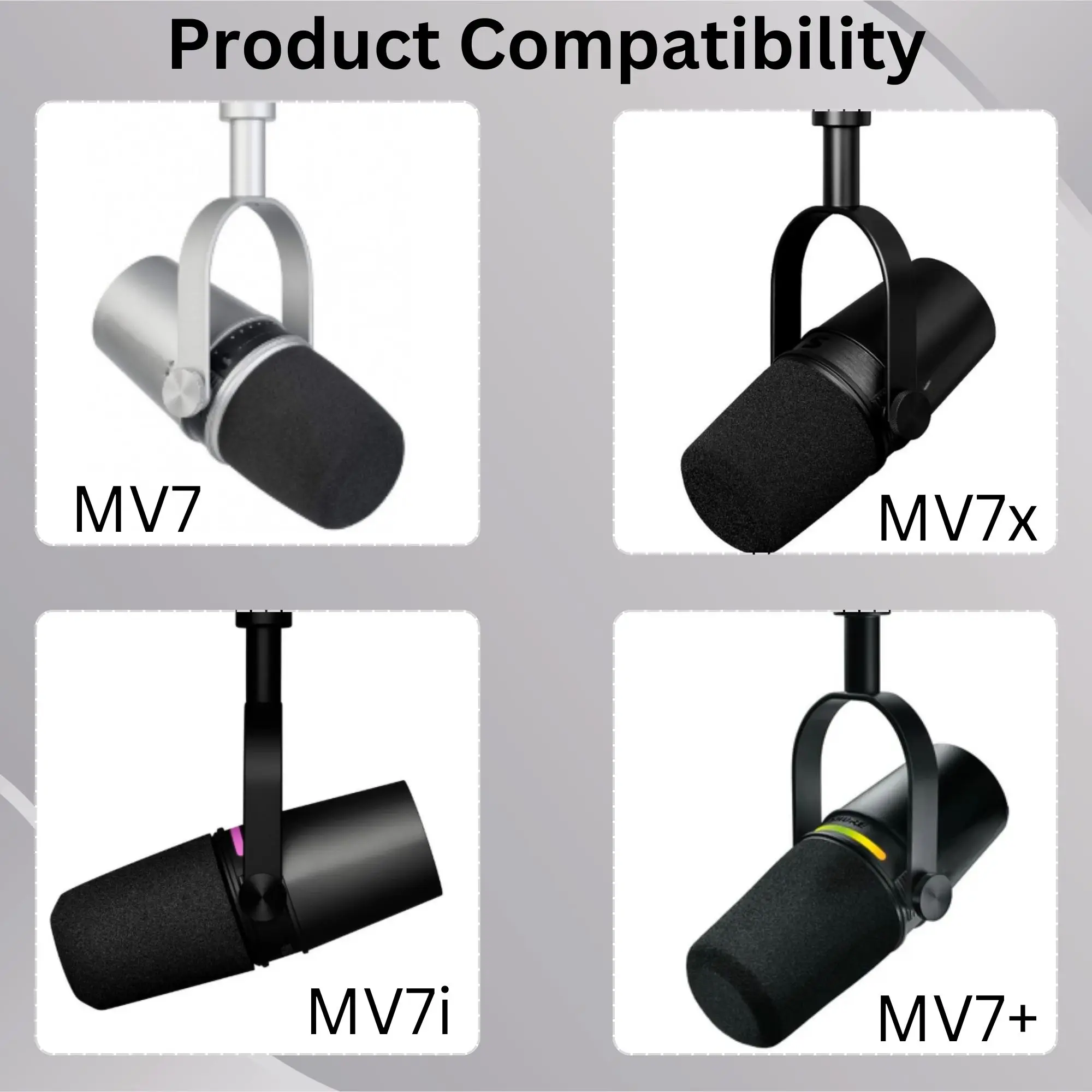 Funkelnder MV7-Schaum-Pop-Filt – Shure Mic Mv7 Bewertung und Preis