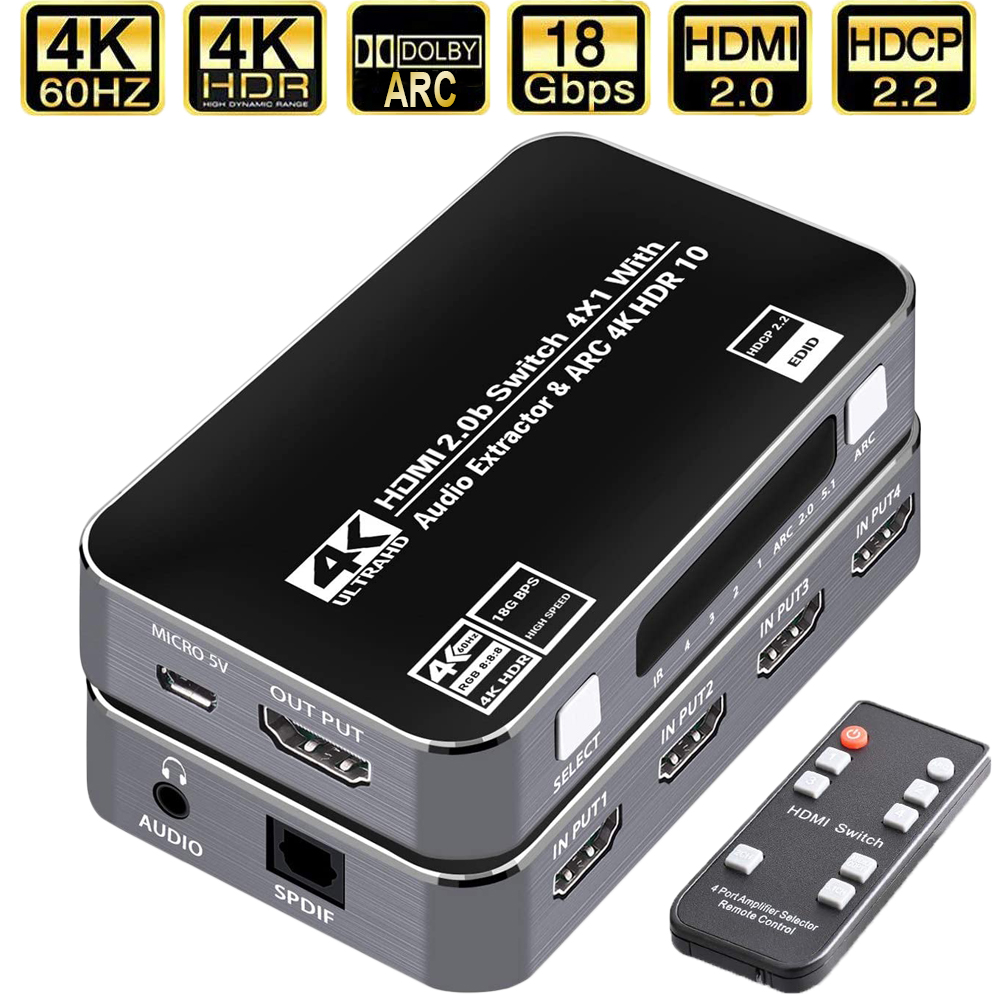 60Hz 4K HDMI-Switch HDR HDMI A – Earphone Splitter Jack Bewertung und Preis