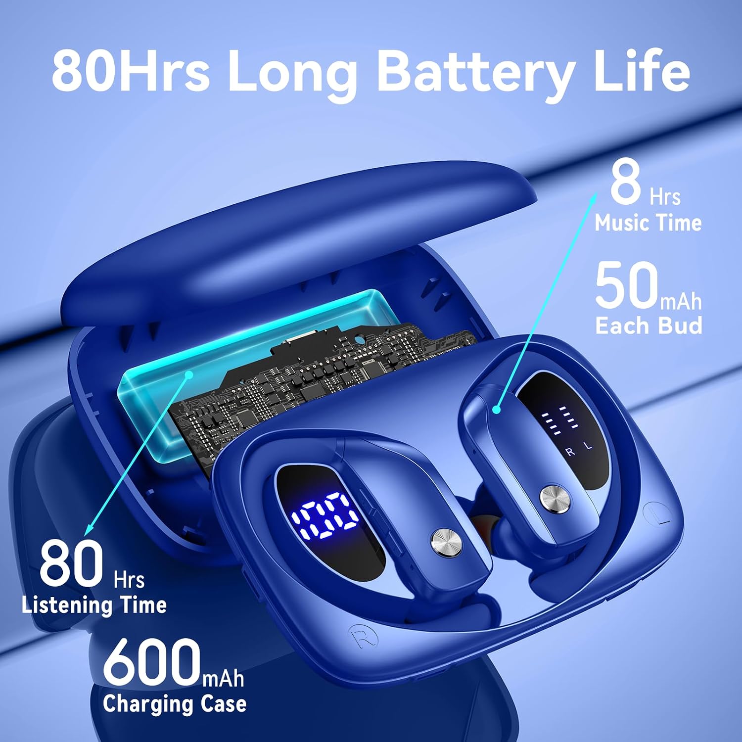 Kabellose Ohrhörer mit 80 Stun – Sports Earphone Hook Bewertung und Preis